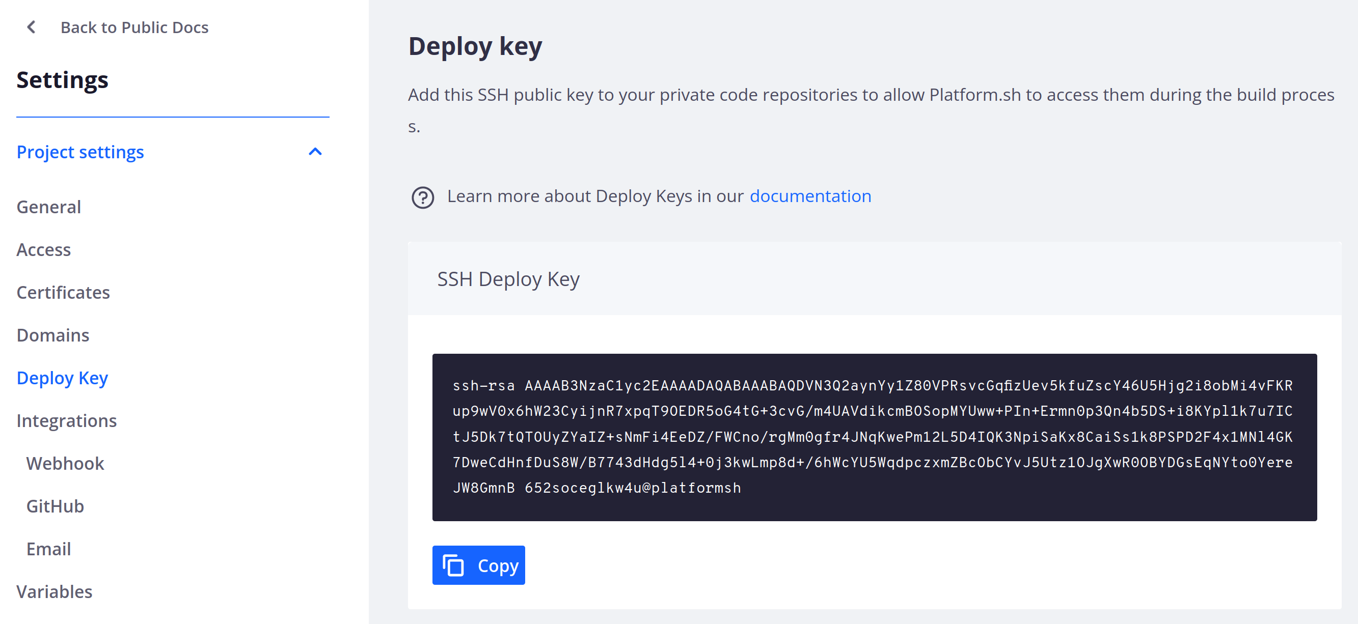 Deploy Key